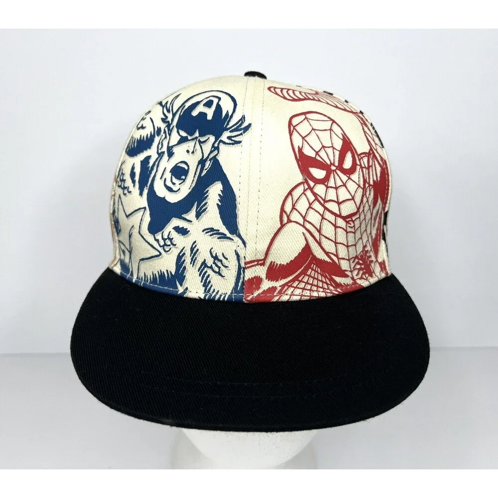 MARVEL Avengers Disney Parks Snapback Hat Cap - Youth - Spider-Man Capt America